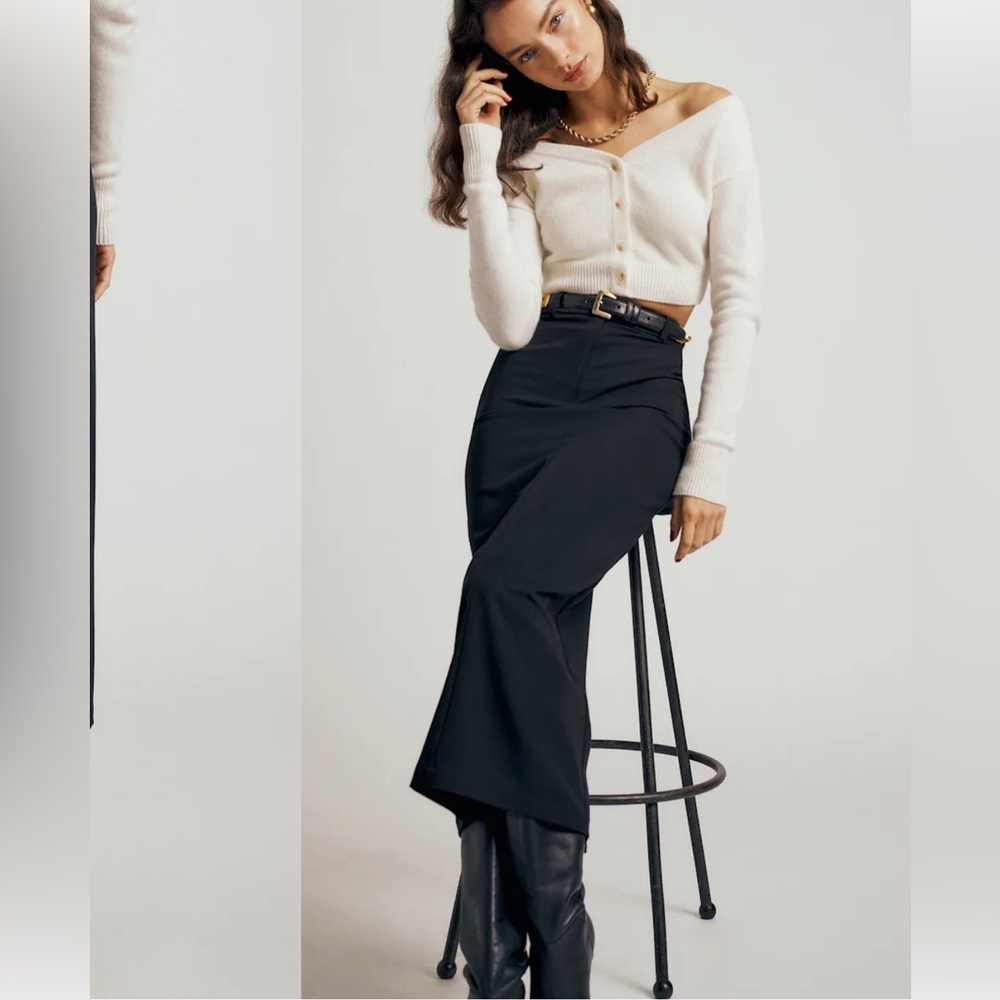 Reformation Black Maxi Skirt